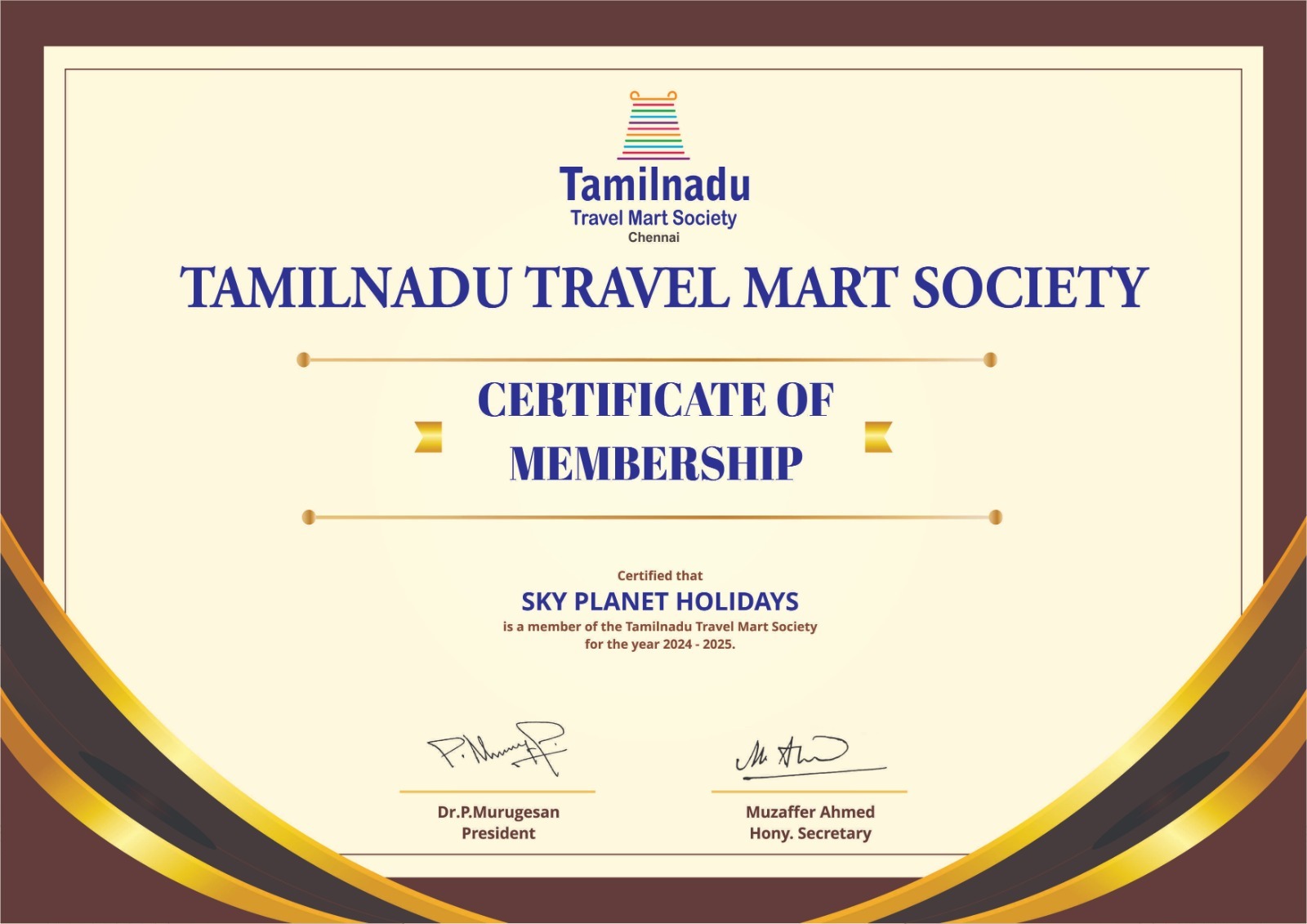 TAFI Certificate